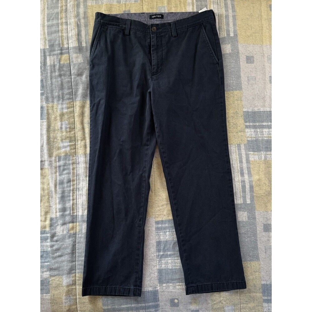 Nautica Deck Navy Blue Stretch Classic Fit Men's Pants Sz 34Wx30L